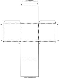 Printable Cube Pattern Or Template Paper Cube Cube Template Cube Pattern