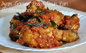 Ayam Goreng Pedas Daun Kari Ayam Goreng Kari Makanan