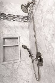 Search 27 cabullona, sonora, mexico kitchen and bathroom remodelers to find the best kitchen and bathroom remodeler for your project. Carrara Marble Natural Stone Slab Shower By Re Bath Omaha With Mosaic Tile Accent Recessed Shower Shelf Slab Shower Recessed Shower Shelf Shower Shelves