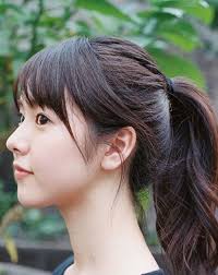 pin by phanu on face side ponytail girl beauty girl asian beauty