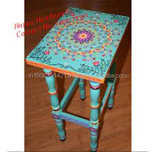 Seamless pattern with beautiful flowers, watercolor painting. Industrial Hand Painted Side Tables Present Company Floral Design Hand Painted Tables Indian Design Fair Trade Buy Handpainted Round Side Table Accents Home Decor Indian Home Decorative Side Table Hand Painted Tables