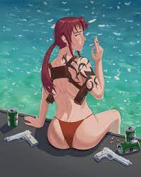 Revy says it's too hot out. By (Bekzar-Art) : r/blacklagoon