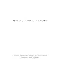 Test and worksheet generators for math teachers. Https Www Math Uic Edu Coursepages Homework Store Math180 Review Worksheet 20bundle