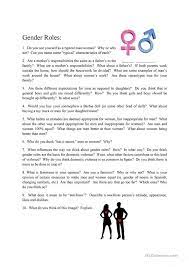 Gender Roles Conversation | Gender Roles, Gender, Teaching Adjectives