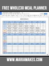 Free Online Whole30 Meal Planner Maria Makes Wholesome Simple Recipes For Every Day Whole30 Meal Planner Whole 30 Meal Plan Whole 30 Recipes