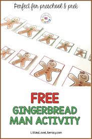 Fun And Free Ninjabread Man Activities For Preschool Pre K Gingerbread Man Activities Preschool Preschool Activities