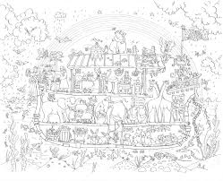 When people became evil, god decided to wash the world clean. Noah S Ark Colouring In Poster Noahs Ark Coloring Pages Animal Coloring Pages Noahs Ark