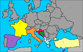Em alguns casos, os países europeus caberiam dentro de estados brasileiros. Print Map Quiz Geografia De Europa Revolucion Francesa Geografia De Europa