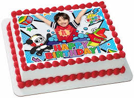 ***ryans world inspired*** this is a ryan toys review birthday banner and 6 cardstock ryan images (9in). Ryan S World Birthday Cake Walmart Promotions