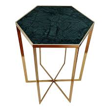 Hexagon Emerald Green Accent Table Image 1 Of 13 Art Deco Kitchen Table Green Accent Table Side Table
