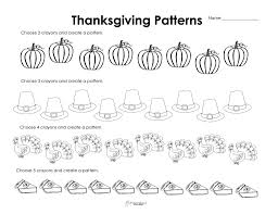 Practice Making Patterns Free Thanksgiving Worksheet Thanksgiving Worksheets Thanksgiving Kindergarten Thanksgiving Math Worksheets