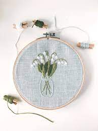 Lily Of The Valley Embroidery Kit Etsy Lily Of The Valley Embroidery Embroidery Kit Etsy Embroidery Kits
