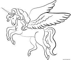 Ce coloriage a été consulté de nombreuses fois par les utilisateurs. Coloriage Licorne Avec Des Ailes Dessin Licorne A Imprimer