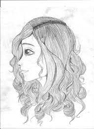 A Picture Of Me Curly Girl Hairstyles Long Hair Drawing Girl Cartoon