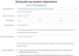 Semnătura reprezentantului legal al angajatorului și ștampila angajatorului. Update Formular Online Sts Pentru Completarea DeclaraÈ›iilor Pentru Persoanele Care Ies Din CasÄƒ Bihon