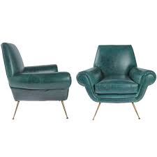 pair of teal club chairs attributed to marco zanuso 1stdibs com club chairs chair modern style furniture