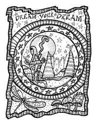 We'd love to see your creations. Free Coloring Pages For Adults 8 Funky Pictures From Hippie Folk Art Coloring Book The Mindful Word