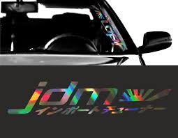 20 Jdm Kanji Car Sticker Windshield Windscreen Mugen Decal Oil Slick Neo Chrome Truck Parts 2013 Honda Car Stickers