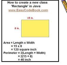 Create A New Java Class Rectangle - Java Program - Easycodebook.com