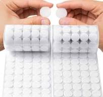 500 Pcs Gancho y Bucle Puntos Autoadhesivo 20mm, Adhesivos Doble cara  Cintas Adhesivas Fuertes, Blanco Pegatinas Bricolaje Almohadillas Redondas  con ...