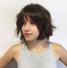 This messy layered bob with bangs is super cute. Best 25 Layered Bob Hairstyles