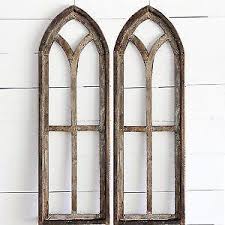 Tall Arched Wooden Window Frame Set Of 2 Farmhouse Wall Decor Vintage Style Wooden Window Frames Arched Wall Decor Farmhouse Wall Decor