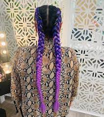 Purple Dutch Braids Dutch Braid Styles Dutch Braid Braids With Extensions