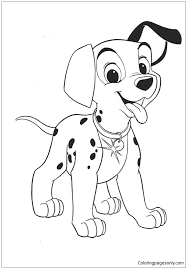 Drawn simply and without unnecessary words, everything is clear even for beginners. 101 Dalmatians Puppy Coloring Pages Puppy Coloring Pages Coloring Pages For Kids And Adults