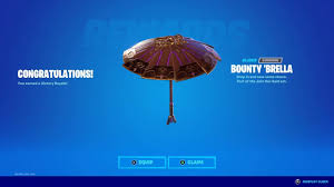 Bounties are a large part of fortnite chapter 2 season 5, and the weekly challenge for the mandalorian requires you to complete a certain these are new to fortnite, so even experienced players may not know where to find them. New Fortnite Chapter 2 Season 5 Bounty Brella Winners Umbrella Season 15 Victory Royale Youtube