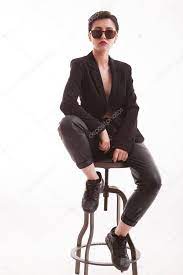 beautiful fashion model with sunglasses posing in studio sitting on chair beautiful fashion best portrait photography fashion models