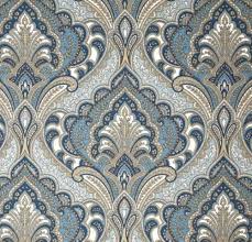 Fabric By The Yard Indoor Outdoor Grovedale Sky Blue Tan White Paisley By Pillowscushionsohmy On Etsy Outdoor Fabric Damask Wallpaper Home Decor Fabric
