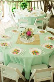 Vintage Bridal Shower In Mint And Peach Vintage Bridal Shower Pink Bridal Shower Bridal Shower