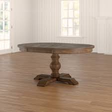 Anchor your dining room in modern farmhouse style with this extendable dining table. Lark Manor Ostler Extendable Solid Oak Pedestal Dining Table Reviews Wayfair