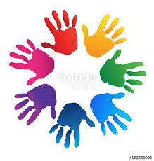 Hands Colorful Representing A Happy Family Love And Support Support Symbols Symbol Logo Vector Logo