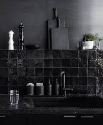 Black And White Moroccan Tile Backsplash Kitchen Of The Week A Study In Black By Designer Nicole Hollis Remodelista Black Kitchens Black Tiles Gorgeous Kitchens