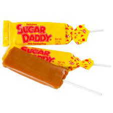 Sugar daddy is a candy bar on a stick manufactured by tootsie roll industries that is essentially a block of moderately hard caramel. Sugar Daddy Caramel Pops Suckers Retro Candy