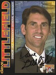 FORMER SAN DIEGO PADRES GENERAL MANAGER DAVE LITTLEFIELD SIGNED COLOR  POSTCARD