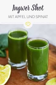 Gruner Ingwer Shot Mit Spinat Und Apfel Rezept Ingwer Shot Entsaften Rezepte Spinat