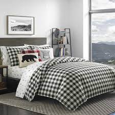 Go classic with plaid comforter sets! Eddie Bauer Black White Mountain Plaid Comforter Set On Sale Overstock 16752998