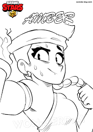 Amber has always been a firebug. Amber Brawl Stars Coloring Pages Print A New Brawler