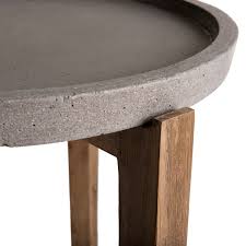 Découvrez sans plus tarder une sélection de tables de terrasse disponibles en différents styles et coloris ! Table Basse Jardin Acacia Beton Forme Ronde Pm Summer Tables D Exterieur Pier Import