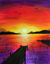 See more fan art related to #manga , #sunset and #original. Our Paintings Gallery 1 Sunset Painting Sunset Art Painting Art Projects