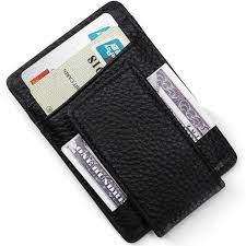 The buffway slim credit card holder is a leather wallet suitable for both men and women. Mens Card Case With Money Clip Leather Wallet For Men