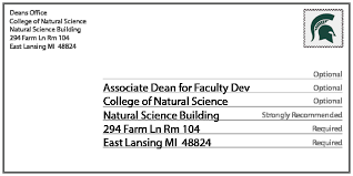 The contact information can be an email address, url, physical address, phone number, social. Mail Services Msu University Services