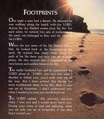 In each, i noticed footprints in the sand. Footprints In The Sand Footprints In The Sand Poem Footprints Poem Footprint