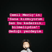 Seni seviyorum sözünün bir yalan, bir teselli, bir alay olarak bile muhatabı olmamak. Ask Meclisi Cemil Meric In Sana Kizmiyorum Sen Bu Kadarsin