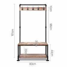 Uline stocks a wide selection of clothes racks and heavy duty garment racks. Artiss Rustic Clothes Coat Garment Rack Vintage Hanger Stand Wooden Pipe Shelf Bunnings Australia