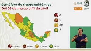 Los estados que se encuentran en color amarillo son Semaforo Covid 19 7 Estados En Verde 18 En Amarillo Y 7 En Naranja