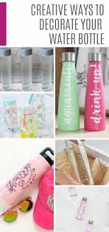Check Out These Cute Ways To Decorate Your Water Bottle From Paint And Glass Etching Decorated Water Bottles Personalized Water Bottles Diy Water Bottle Free
