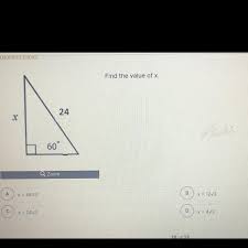 This video gives more detail about the mathematical principles presented in 306090 right triangles. 30 60 90 Triangle Find The Value Of X Brainly Com